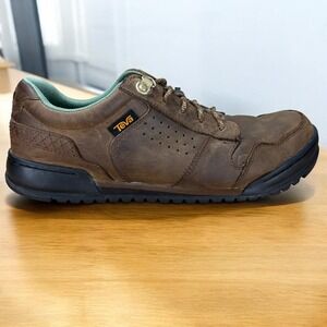 Teva Highside '84 Luxe Men's 9 Brown Leather Loafer Sneaker Retro Hiking Gorpcor